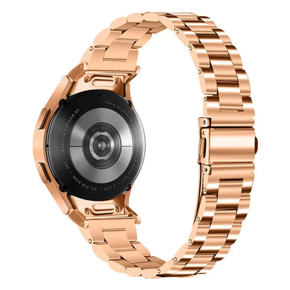 For Samsung Galaxy Watch4 / Watch4 Active / Watch4 Classic / Watch 5 / 5 Pro / 5 Active Quick Release Watch Band Stainless Steel Watch Strap, Rose Gold