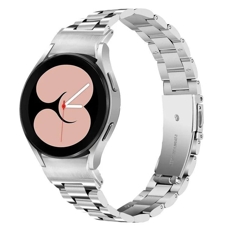 For Samsung Galaxy Watch6 40mm / 44mm / Watch6 Classic 43mm / 47mm Stainless Steel Watch Strap Seamless Watchband, Silver