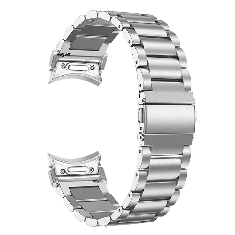 For Samsung Galaxy Watch6 40mm / 44mm / Watch6 Classic 43mm / 47mm Stainless Steel Watch Strap Quick Release Watch Band, Silver