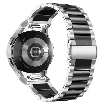For Samsung Galaxy Watch6 40mm 44mm / Watch6 Classic 43mm / 47mm Smartwatch Strap Stainless Steel Wrist Band