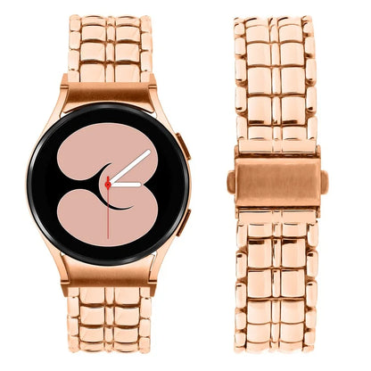 For Samsung Galaxy Watch 5 Active / Watch 5 / Watch4 Buckle Closure Metal Smart Watch Replacement Strap