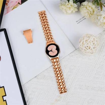 For Samsung Galaxy Watch 5 Active / Watch 5 / Watch4 Buckle Closure Metal Smart Watch Replacement Strap