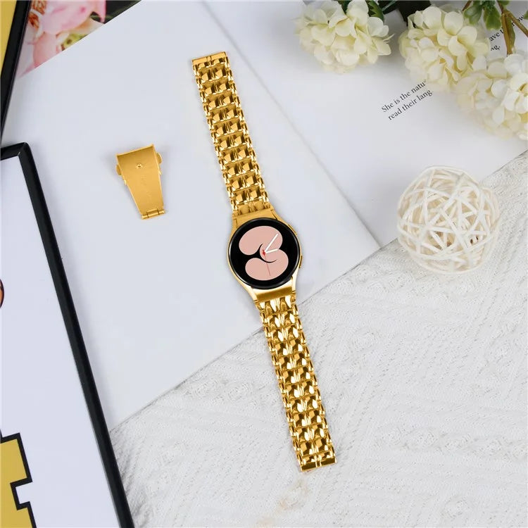 For Samsung Galaxy Watch 5 Active / Watch 5 / Watch4 Buckle Closure Metal Smart Watch Replacement Strap