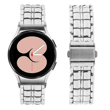For Samsung Galaxy Watch 5 Active / Watch 5 / Watch4 Buckle Closure Metal Smart Watch Replacement Strap