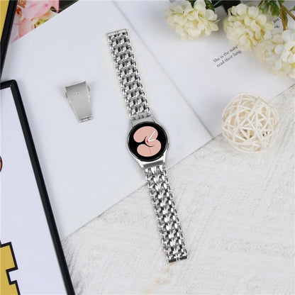 For Samsung Galaxy Watch 5 Active / Watch 5 / Watch4 Buckle Closure Metal Smart Watch Replacement Strap