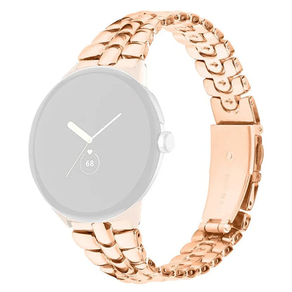 For Google Pixel Watch / Watch 2 Fashion Alloy Watch Strap Replacement Wrist Band