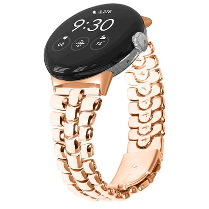 For Google Pixel Watch / Watch 2 Fashion Alloy Watch Strap Replacement Wrist Band
