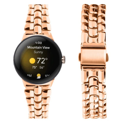 For Google Pixel Watch / Watch 2 Fashion Alloy Watch Strap Replacement Wrist Band