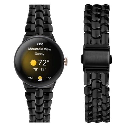 For Google Pixel Watch / Watch 2 Fashion Alloy Watch Strap Replacement Wrist Band