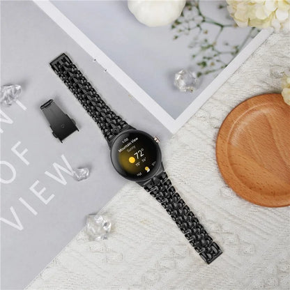 For Google Pixel Watch / Watch 2 Fashion Alloy Watch Strap Replacement Wrist Band