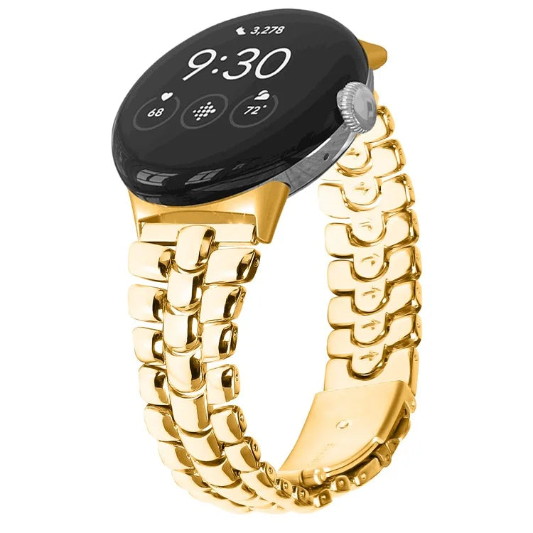 For Google Pixel Watch / Watch 2 Fashion Alloy Watch Strap Replacement Wrist Band
