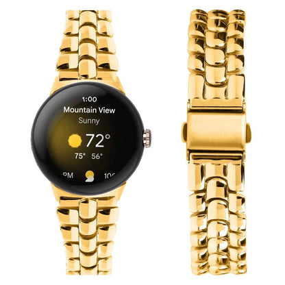 For Google Pixel Watch / Watch 2 Fashion Alloy Watch Strap Replacement Wrist Band