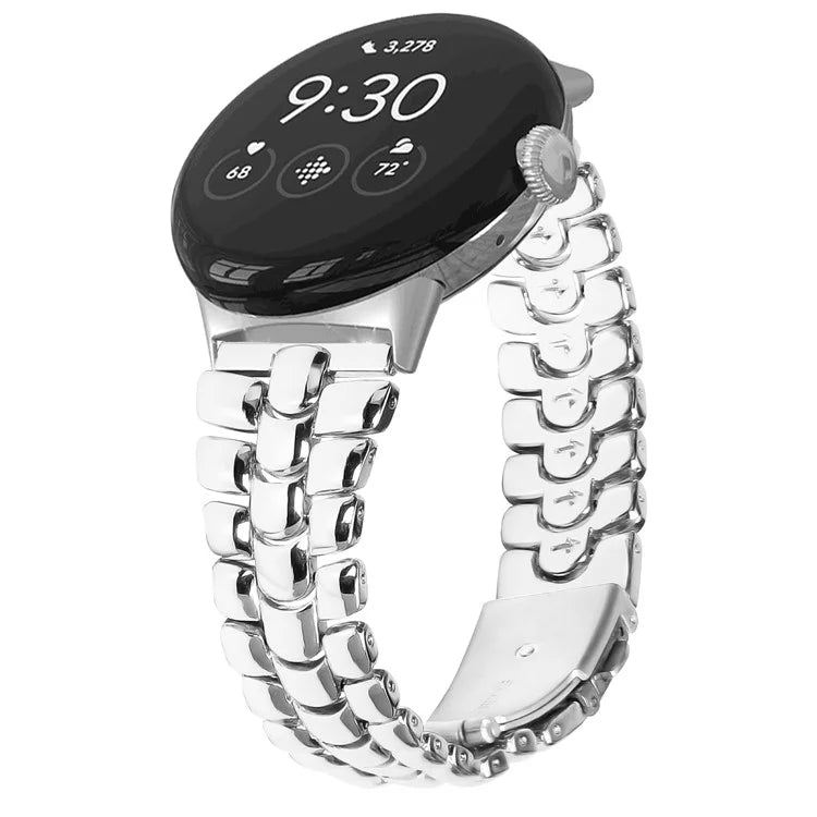 For Google Pixel Watch / Watch 2 Fashion Alloy Watch Strap Replacement Wrist Band