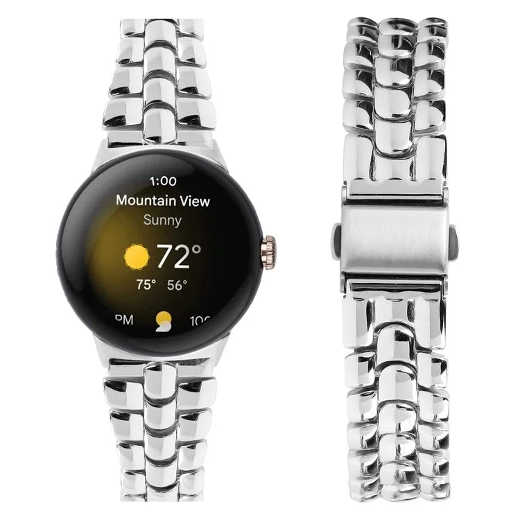 For Google Pixel Watch / Watch 2 Fashion Alloy Watch Strap Replacement Wrist Band