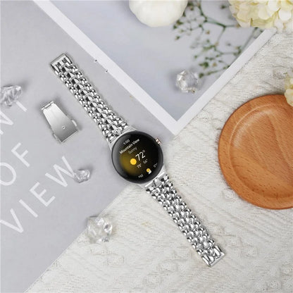 For Google Pixel Watch / Watch 2 Fashion Alloy Watch Strap Replacement Wrist Band