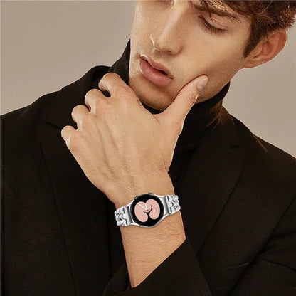 For Samsung Galaxy Watch6 40mm / 44mm / Watch6 Classic 43mm / 47mm Metal Watch Strap Seamless Slim Watch Band