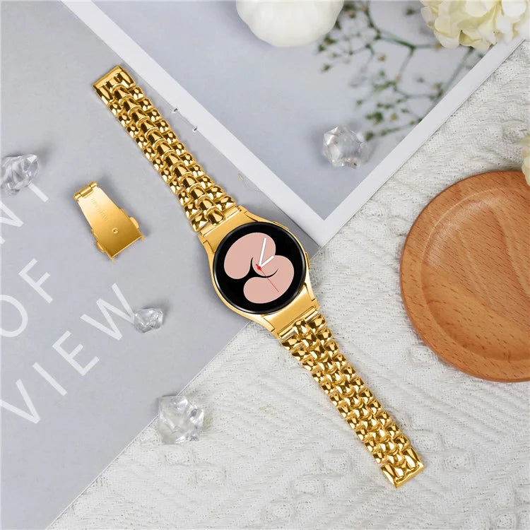 For Samsung Galaxy Watch6 40mm / 44mm / Watch6 Classic 43mm / 47mm Metal Watch Strap Seamless Slim Watch Band