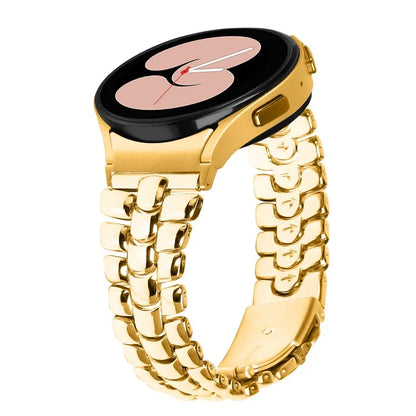 For Samsung Galaxy Watch4 / Watch4 Classic / Watch4 Active / Watch 5 / Watch 5 Active Slim Watch Band Seamless Metal Watch Strap