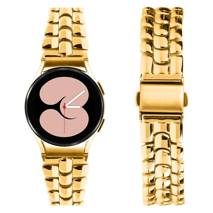 For Samsung Galaxy Watch4 / Watch4 Classic / Watch4 Active / Watch 5 / Watch 5 Active Slim Watch Band Seamless Metal Watch Strap