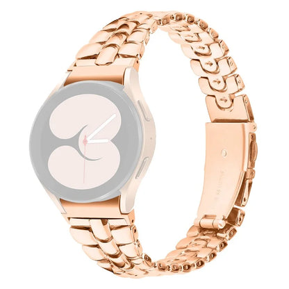 For Samsung Galaxy Watch4 / Watch4 Classic / Watch4 Active / Watch 5 / Watch 5 Active Slim Watch Band Seamless Metal Watch Strap