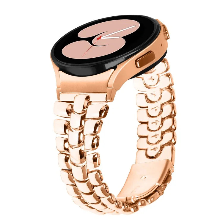 For Samsung Galaxy Watch4 / Watch4 Classic / Watch4 Active / Watch 5 / Watch 5 Active Slim Watch Band Seamless Metal Watch Strap