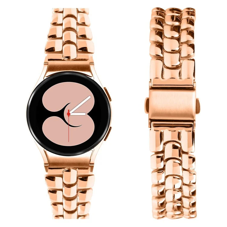 For Samsung Galaxy Watch4 / Watch4 Classic / Watch4 Active / Watch 5 / Watch 5 Active Slim Watch Band Seamless Metal Watch Strap