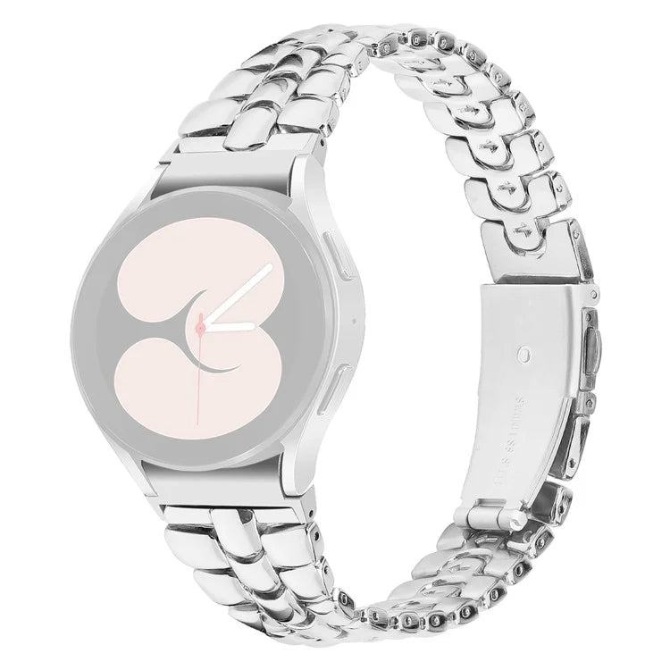 For Samsung Galaxy Watch4 / Watch4 Classic / Watch4 Active / Watch 5 / Watch 5 Active Slim Watch Band Seamless Metal Watch Strap