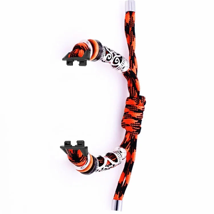 For Huawei Band 8 Watch Band Beads Decor Braided Rope Adjustable Wrist Strap