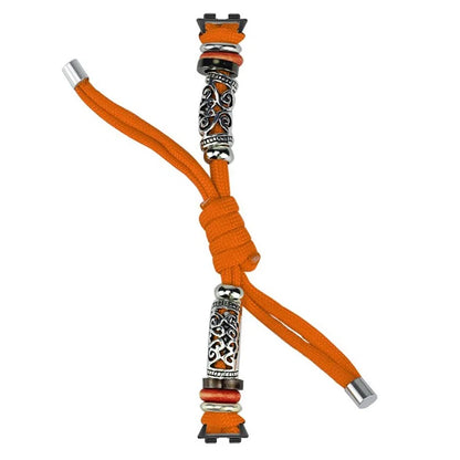 For Huawei Band 8 Watch Band Beads Decor Braided Rope Adjustable Wrist Strap