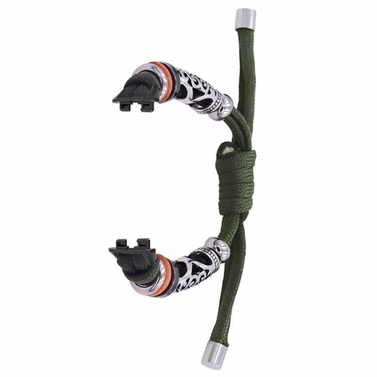 For Huawei Band 8 Watch Band Beads Decor Braided Rope Adjustable Wrist Strap