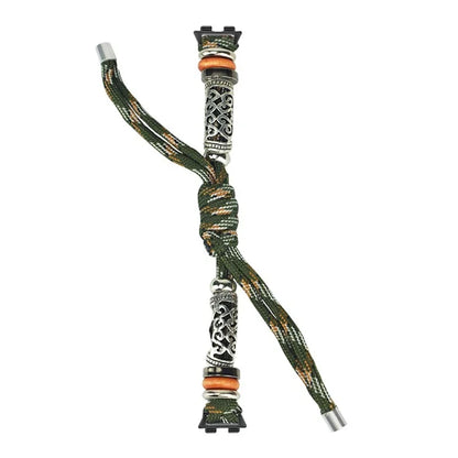 For Huawei Band 8 Watch Band Beads Decor Braided Rope Adjustable Wrist Strap