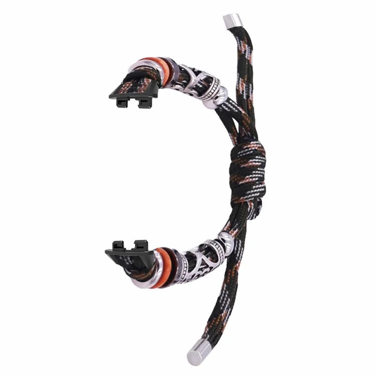 For Huawei Band 8 Watch Band Beads Decor Braided Rope Adjustable Wrist Strap