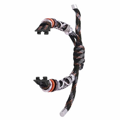 For Huawei Band 8 Watch Band Beads Decor Braided Rope Adjustable Wrist Strap
