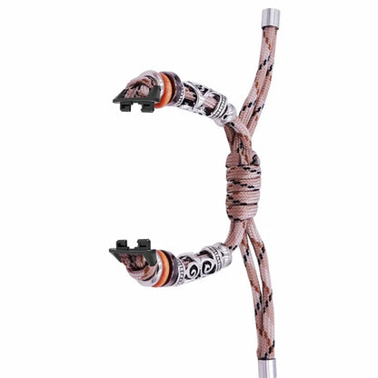For Huawei Band 8 Watch Band Beads Decor Braided Rope Adjustable Wrist Strap