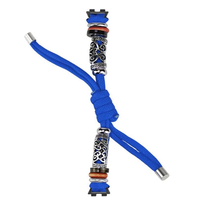 For Huawei Band 8 Watch Band Beads Decor Braided Rope Adjustable Wrist Strap