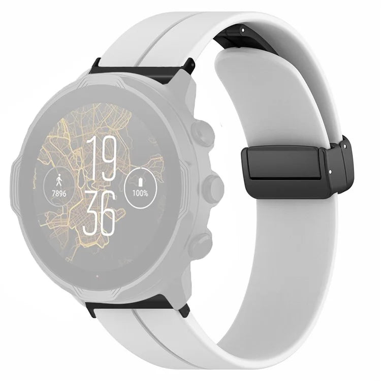 For Suunto Spartan Sport Wrist HR Baro / Suunto 7 Silicone Wrist Strap 24mm Watch Band (Thick Spring Bar)