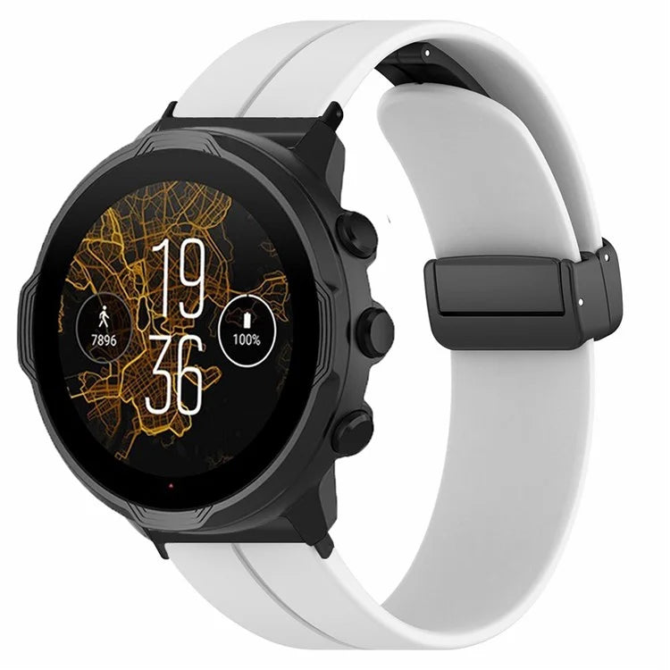 For Suunto Spartan Sport Wrist HR Baro / Suunto 7 Silicone Wrist Strap 24mm Watch Band (Thick Spring Bar)