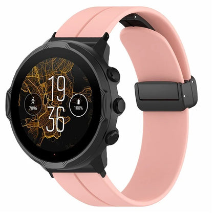 For Suunto Spartan Sport Wrist HR Baro / Suunto 7 Silicone Wrist Strap 24mm Watch Band (Thick Spring Bar)