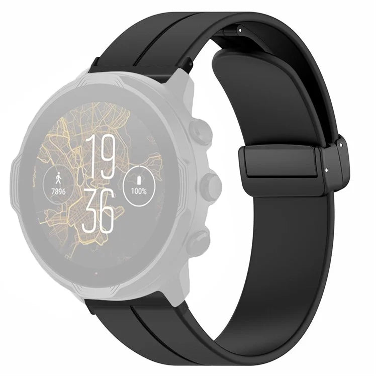 For Suunto Spartan Sport Wrist HR Baro / Suunto 7 Silicone Wrist Strap 24mm Watch Band (Thick Spring Bar)