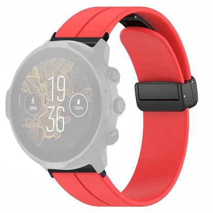 For Suunto Spartan Sport Wrist HR Baro / Suunto 7 Silicone Wrist Strap 24mm Watch Band (Thick Spring Bar)