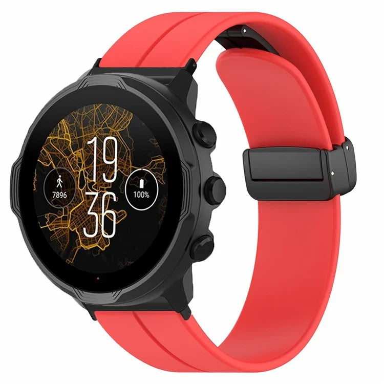 For Suunto Spartan Sport Wrist HR Baro / Suunto 7 Silicone Wrist Strap 24mm Watch Band (Thick Spring Bar)