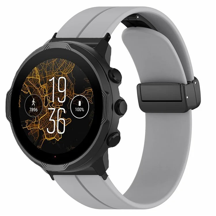 For Suunto Spartan Sport Wrist HR Baro / Suunto 7 Silicone Wrist Strap 24mm Watch Band (Thick Spring Bar)