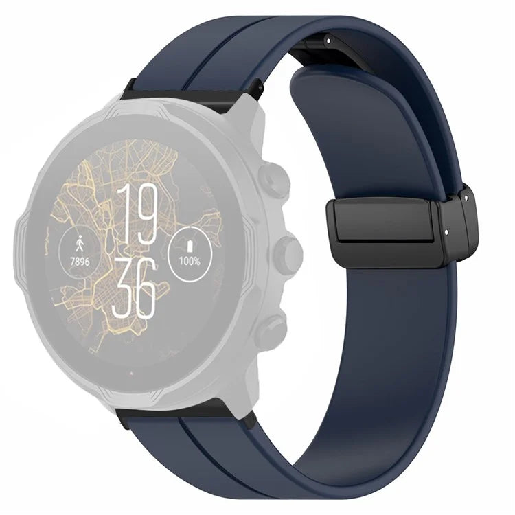 For Suunto Spartan Sport Wrist HR Baro / Suunto 7 Silicone Wrist Strap 24mm Watch Band (Thick Spring Bar)