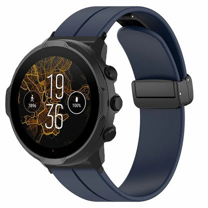 For Suunto Spartan Sport Wrist HR Baro / Suunto 7 Silicone Wrist Strap 24mm Watch Band (Thick Spring Bar)