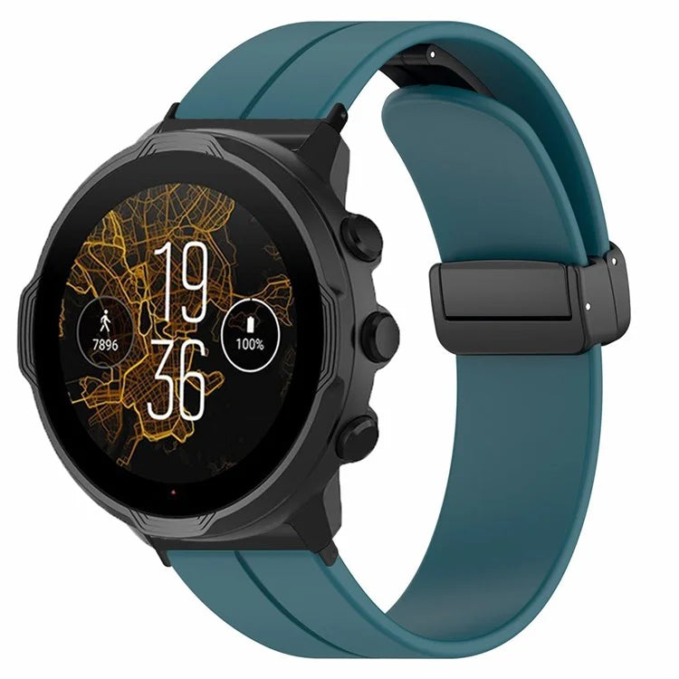For Suunto Spartan Sport Wrist HR Baro / Suunto 7 Silicone Wrist Strap 24mm Watch Band (Thick Spring Bar)