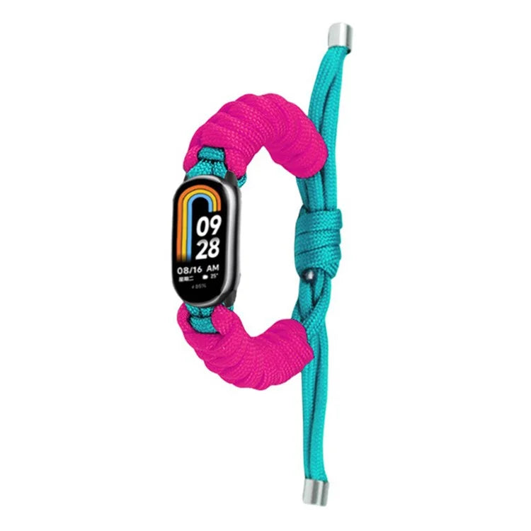 For Xiaomi Smart Band 8 / Smart Band 8 NFC Watch Band Contrast Color Braided Rope Bracelet