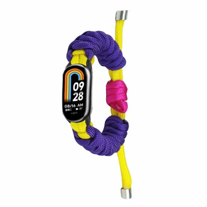 For Xiaomi Smart Band 8 / Smart Band 8 NFC Watch Band Contrast Color Braided Rope Bracelet