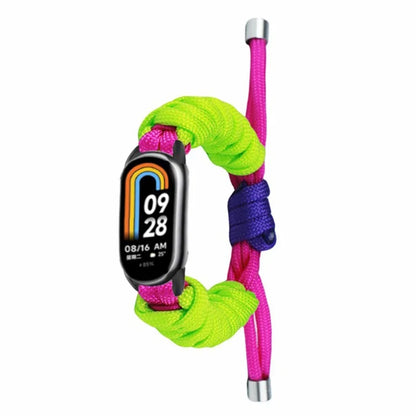 For Xiaomi Smart Band 8 / Smart Band 8 NFC Watch Band Contrast Color Braided Rope Bracelet