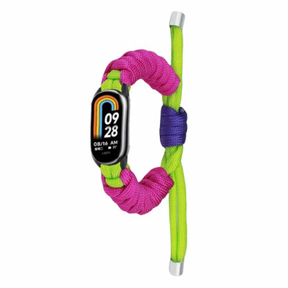 For Xiaomi Smart Band 8 / Smart Band 8 NFC Watch Band Contrast Color Braided Rope Bracelet