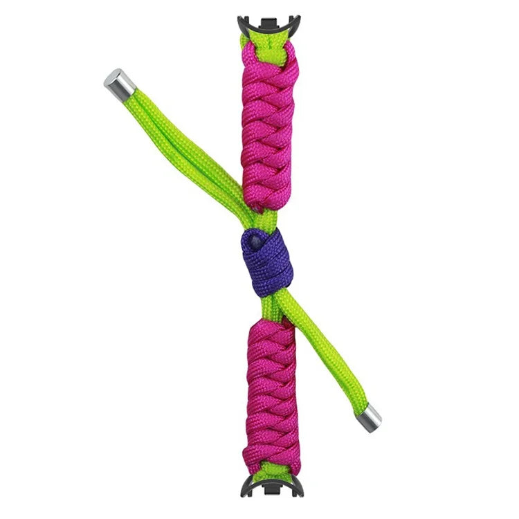 For Xiaomi Smart Band 8 / Smart Band 8 NFC Watch Band Contrast Color Braided Rope Bracelet